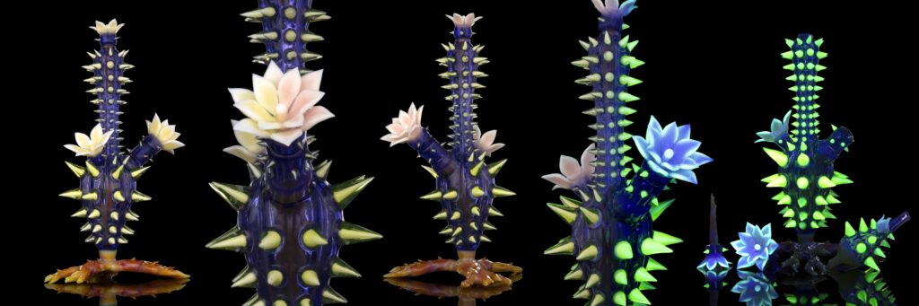 Alien Cactus No 3 - Unparalleled Glass - Handblown Glass